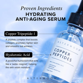 Asterwood Copper Peptides Serum texture on hand