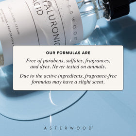 Asterwood Pure Hyaluronic Acid Serum application on face