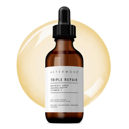 Asterwood Triple Repair Peptide Serum front view with packaging