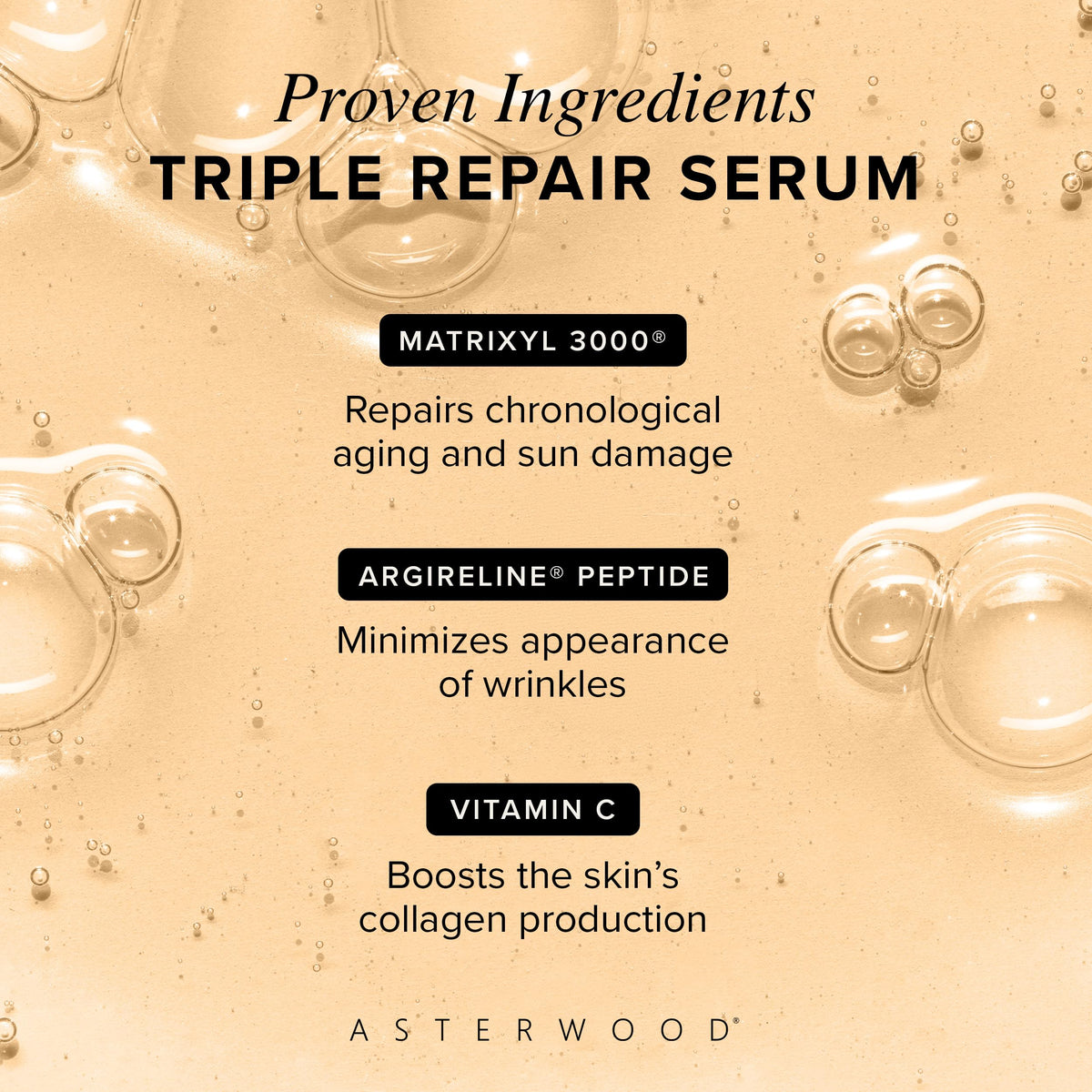 Asterwood Triple Repair Peptide Serum texture close-up
