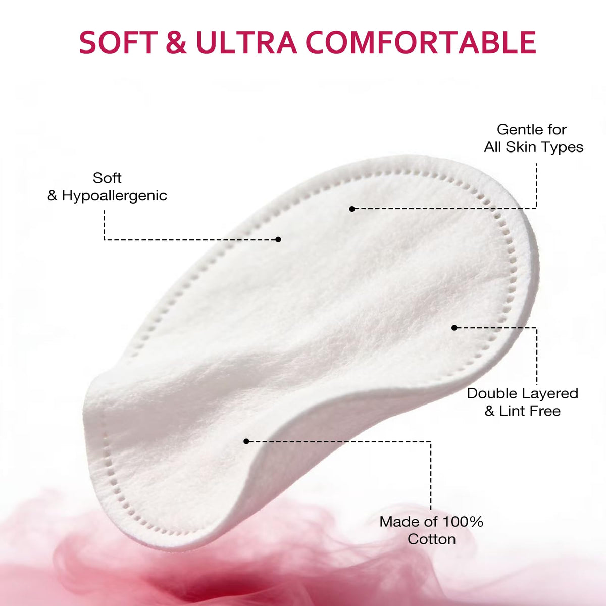Astraescly Cotton Rounds individual pad close-up