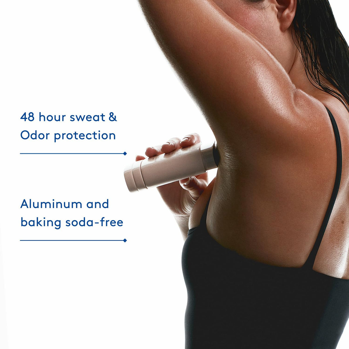 Athena Club deodorant stick application on skin