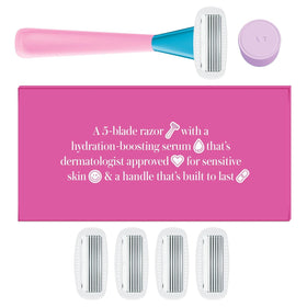 Athena Club Women's Razor Kit with 5 stainless steel blades