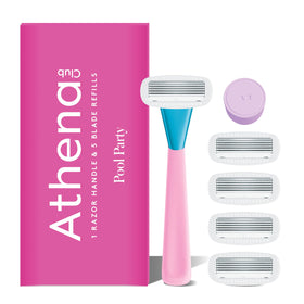 Athena Club Women's Razor Kit with ergonomic handle and 5 blades