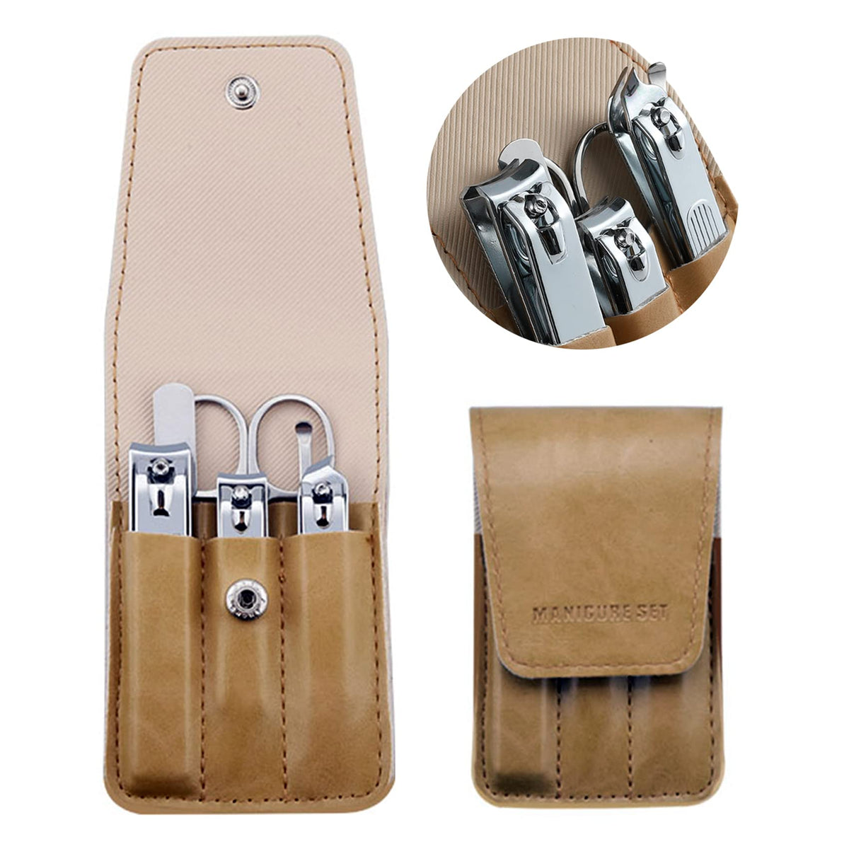 atimier Nail Clipper Set front view with travel case