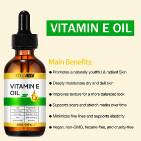 ATOANY Vitamin E Oil 2 Fl Oz bottle side view