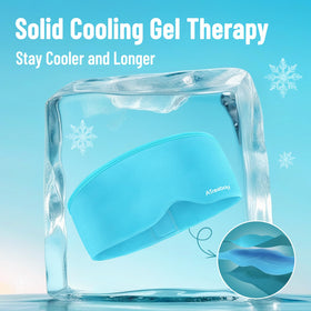 ATreebay Cooling Eye Mask in use on a person relaxing