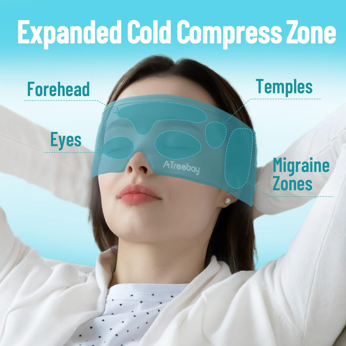 ATreebay Cooling Eye Mask packaging with product details