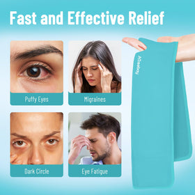 ATreebay Cooling Eye Mask side view with adjustable straps