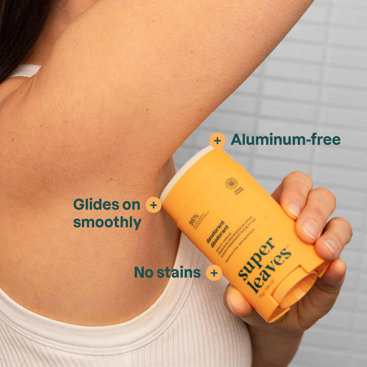 ATTITUDE Aluminum Free Deodorant close-up of ingredients list