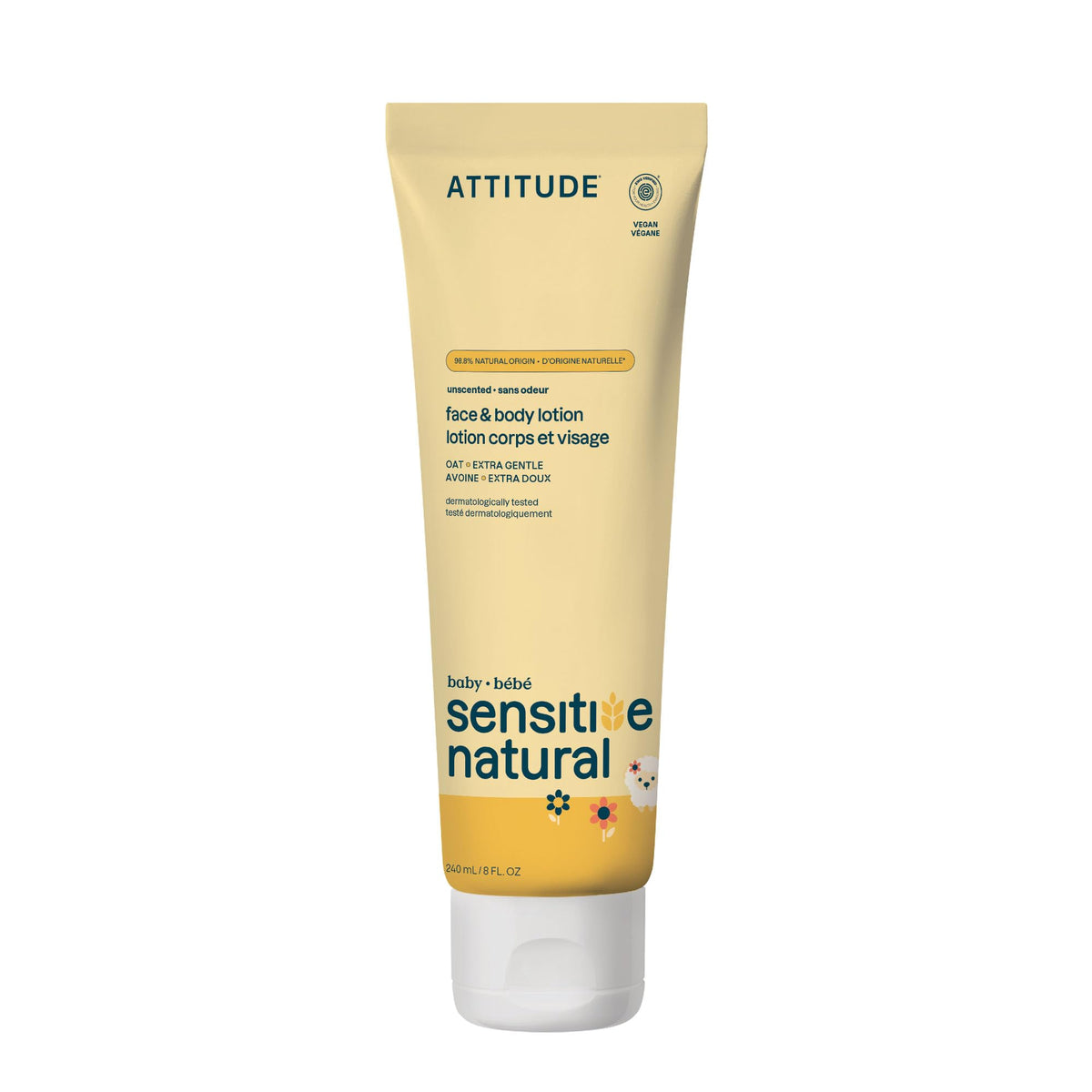 ATTITUDE Baby Lotion for Sensitive Skin 8 Fl Oz front view