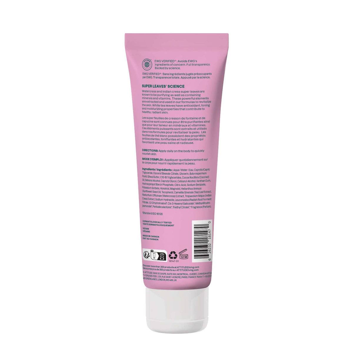 ATTITUDE Body Lotion Coconut & Wild Berries cap open