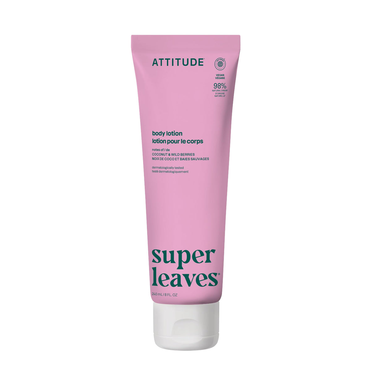 ATTITUDE Body Lotion Coconut & Wild Berries front view