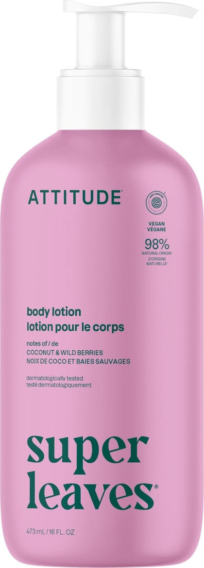 ATTITUDE Body Lotion Coconut & Wild Berries front view