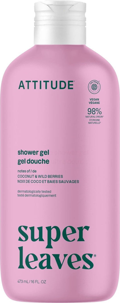 ATTITUDE Body Wash 16 Fl Oz Coconut & Wild Berries front view