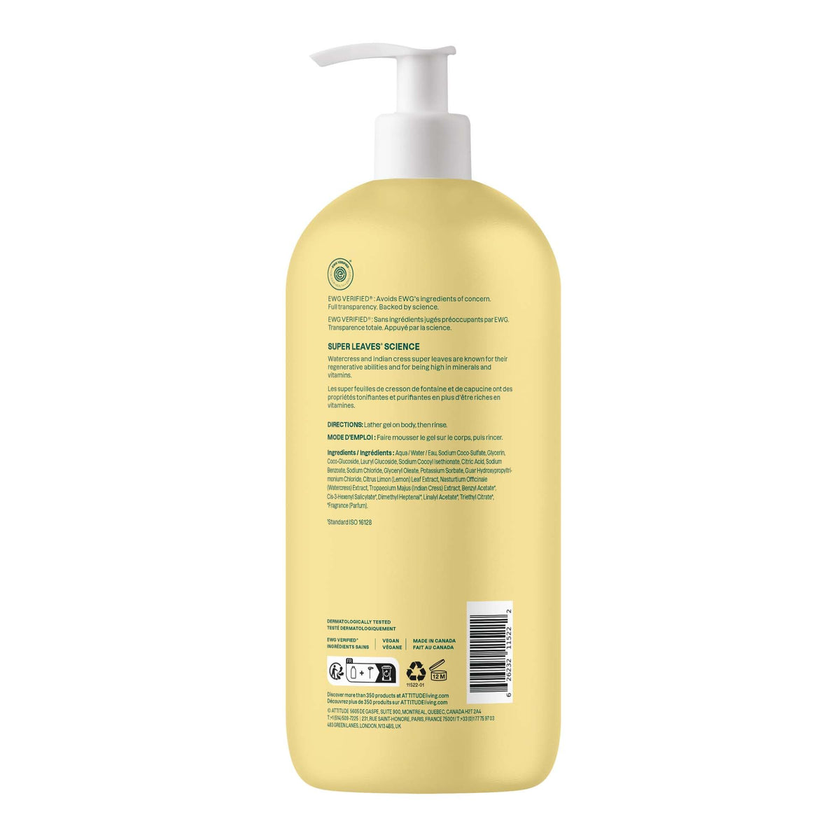 ATTITUDE Body Wash 32 Fl Oz on bathroom shelf