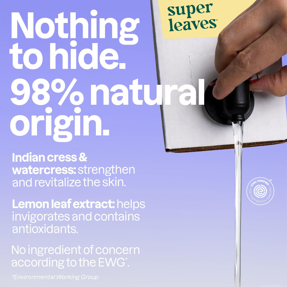 ATTITUDE Body Wash EWG Verified back view showing ingredients