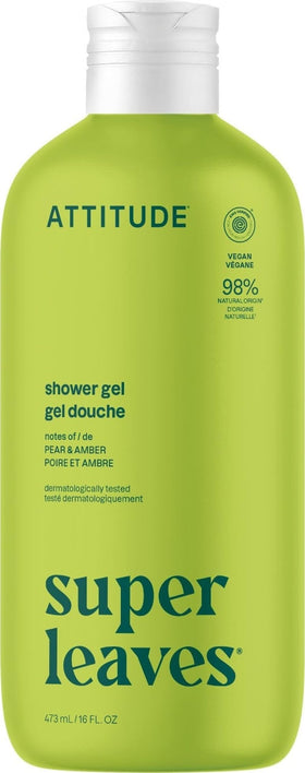 ATTITUDE Body Wash Pear & Amber 16 Fl Oz front view