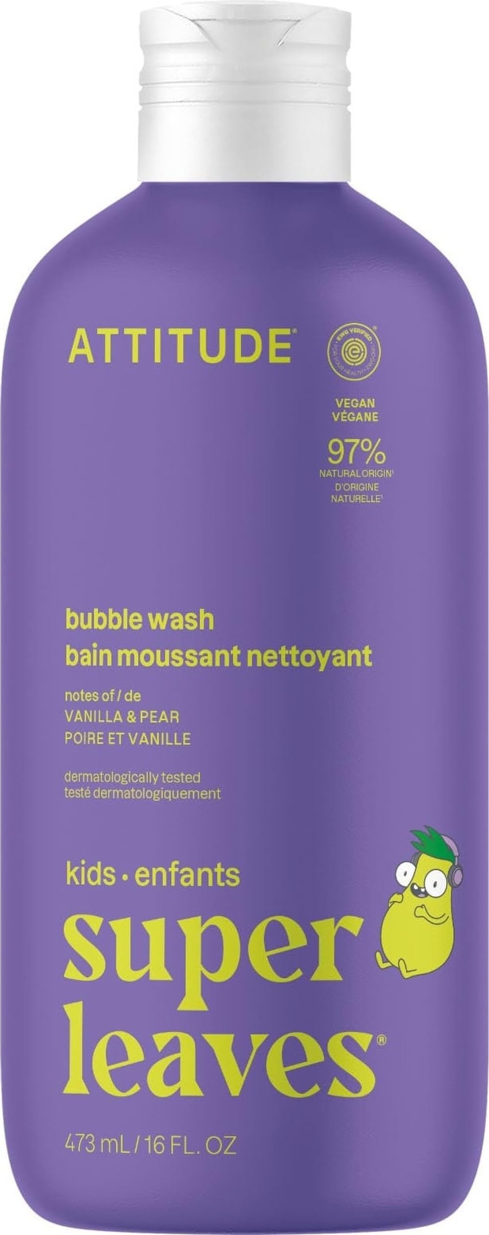 ATTITUDE Bubble Wash for Kids 16 Fl Oz front view