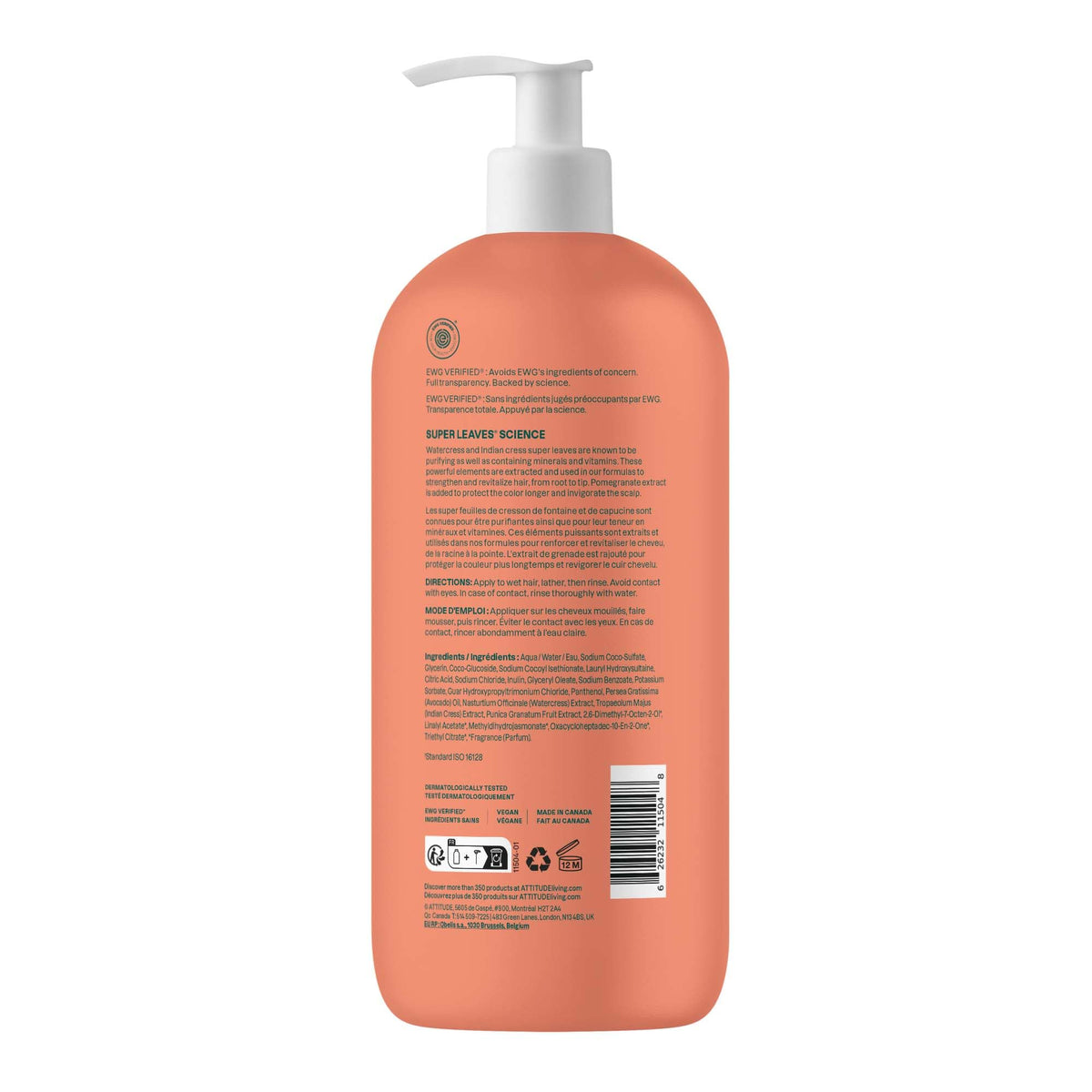 ATTITUDE Colorlast Hair Shampoo 32 Fl Oz packaging details