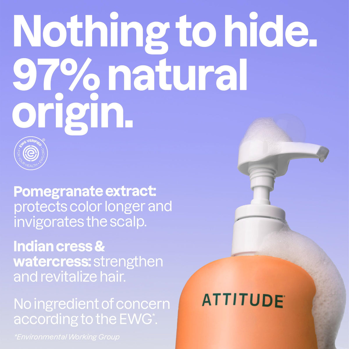 ATTITUDE Colorlast Hair Shampoo 32 Fl Oz side view