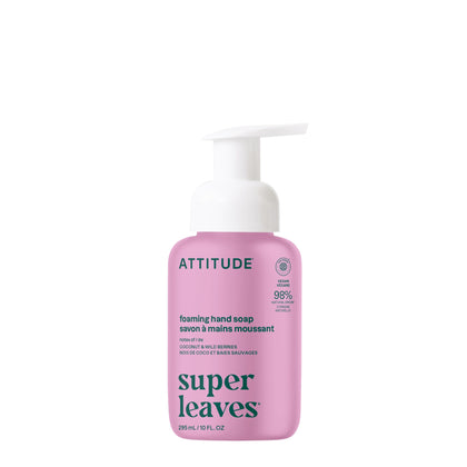 ATTITUDE Foaming Hand Soap Coconut & Wild Berries 10 Fl Oz front view