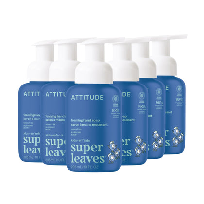 ATTITUDE Foaming Hand Soap for Kids Blueberry front view