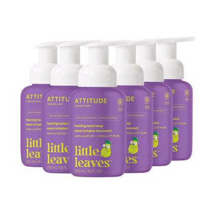 ATTITUDE Foaming Hand Soap for Kids front view with pear and vanilla scent