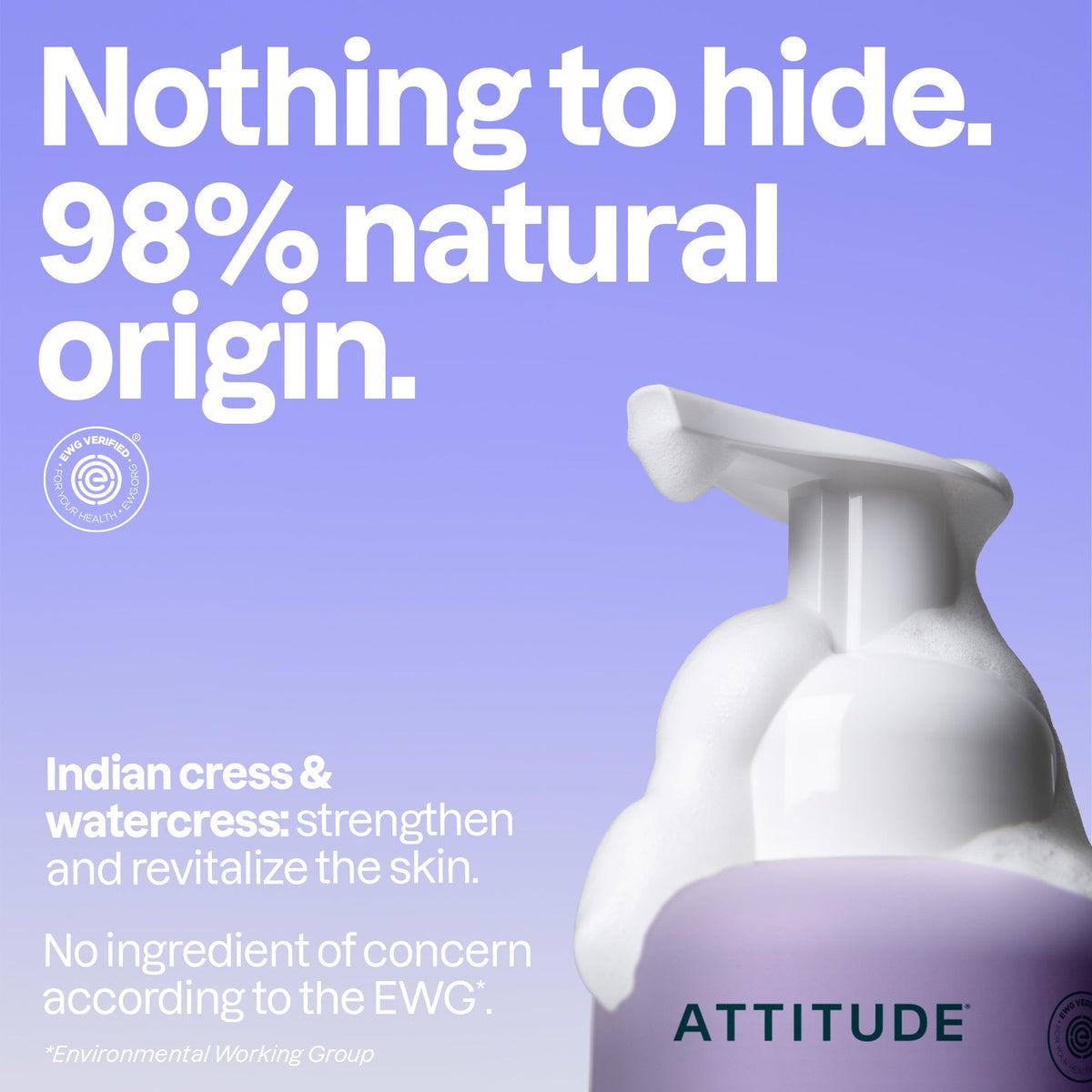 ATTITUDE Foaming Hand Soap Herbal Musk side view