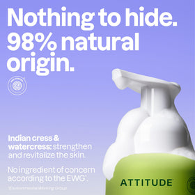 ATTITUDE Foaming Hand Soap Pear & Amber 10 Fl Oz side view