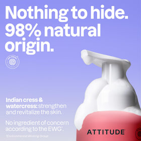 ATTITUDE Foaming Hand Soap Pink Grapefruit back label