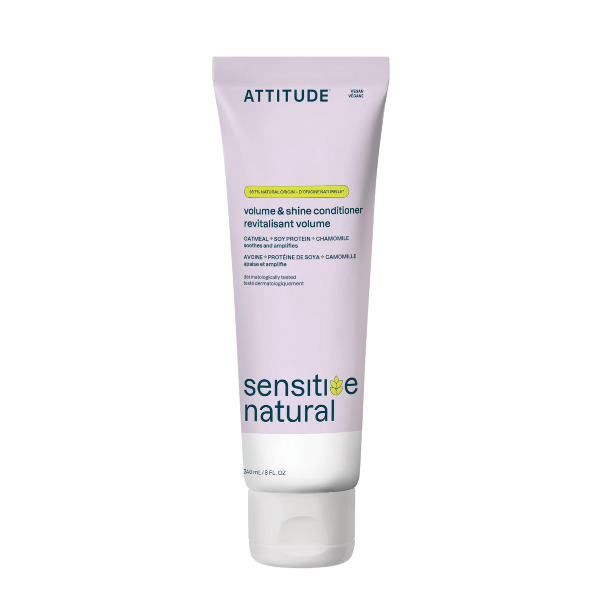 ATTITUDE Hair Conditioner for Sensitive Scalp 8 Fl Oz bottle front view