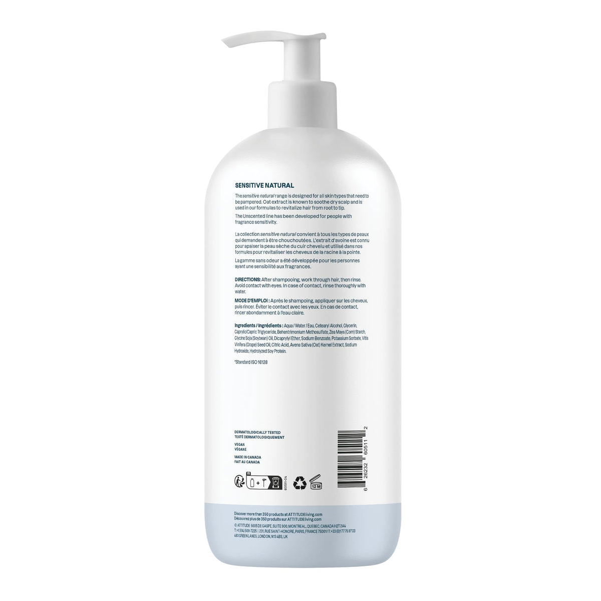 ATTITUDE Hair Conditioner with matching shampoo bottle
