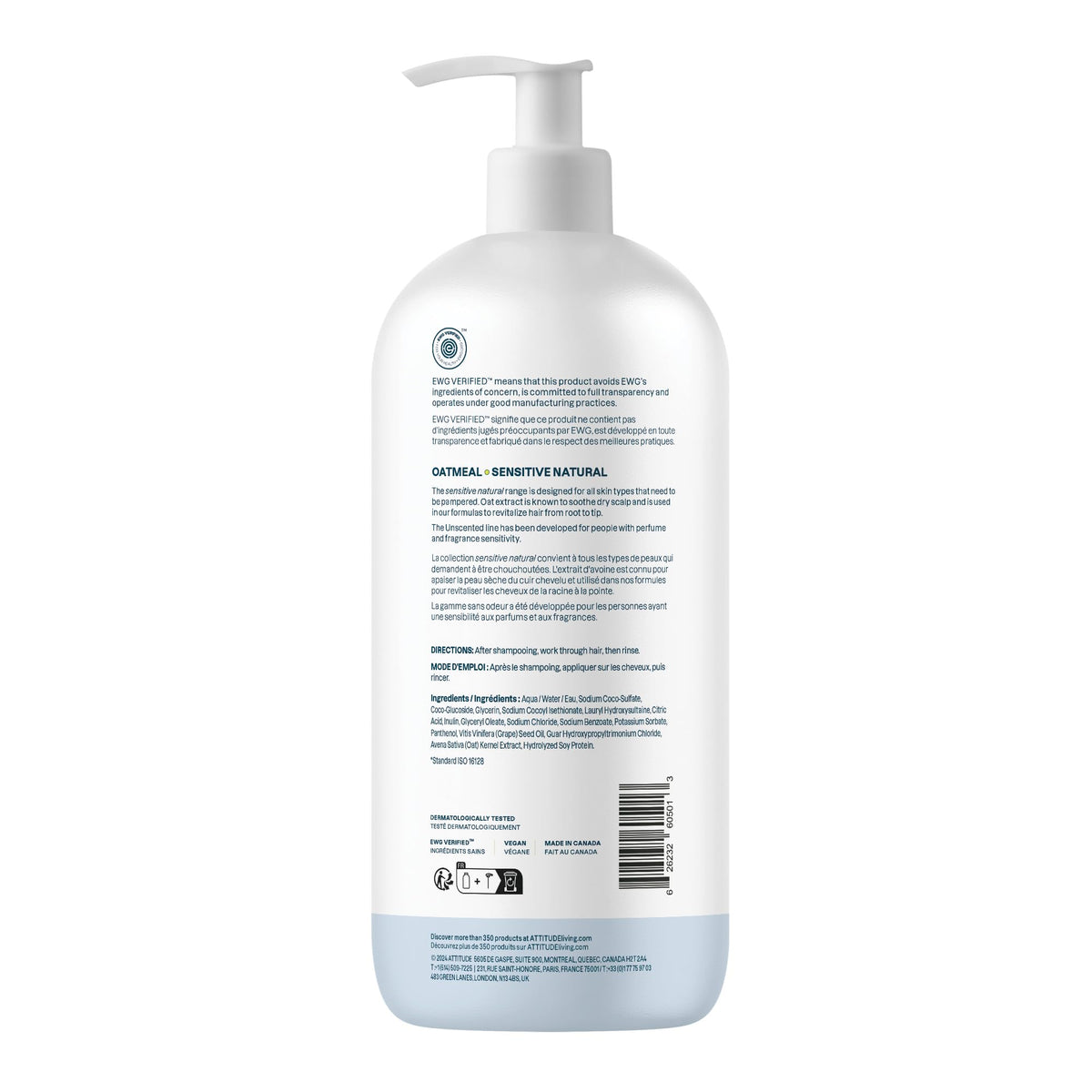 ATTITUDE Hair Shampoo for fine hair displayed with conditioner