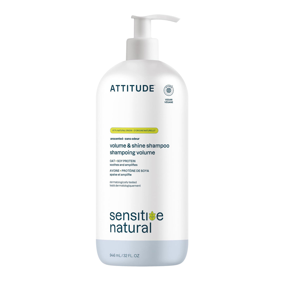 ATTITUDE Hair Shampoo for Sensitive Dry Scalp 32 Fl Oz front view