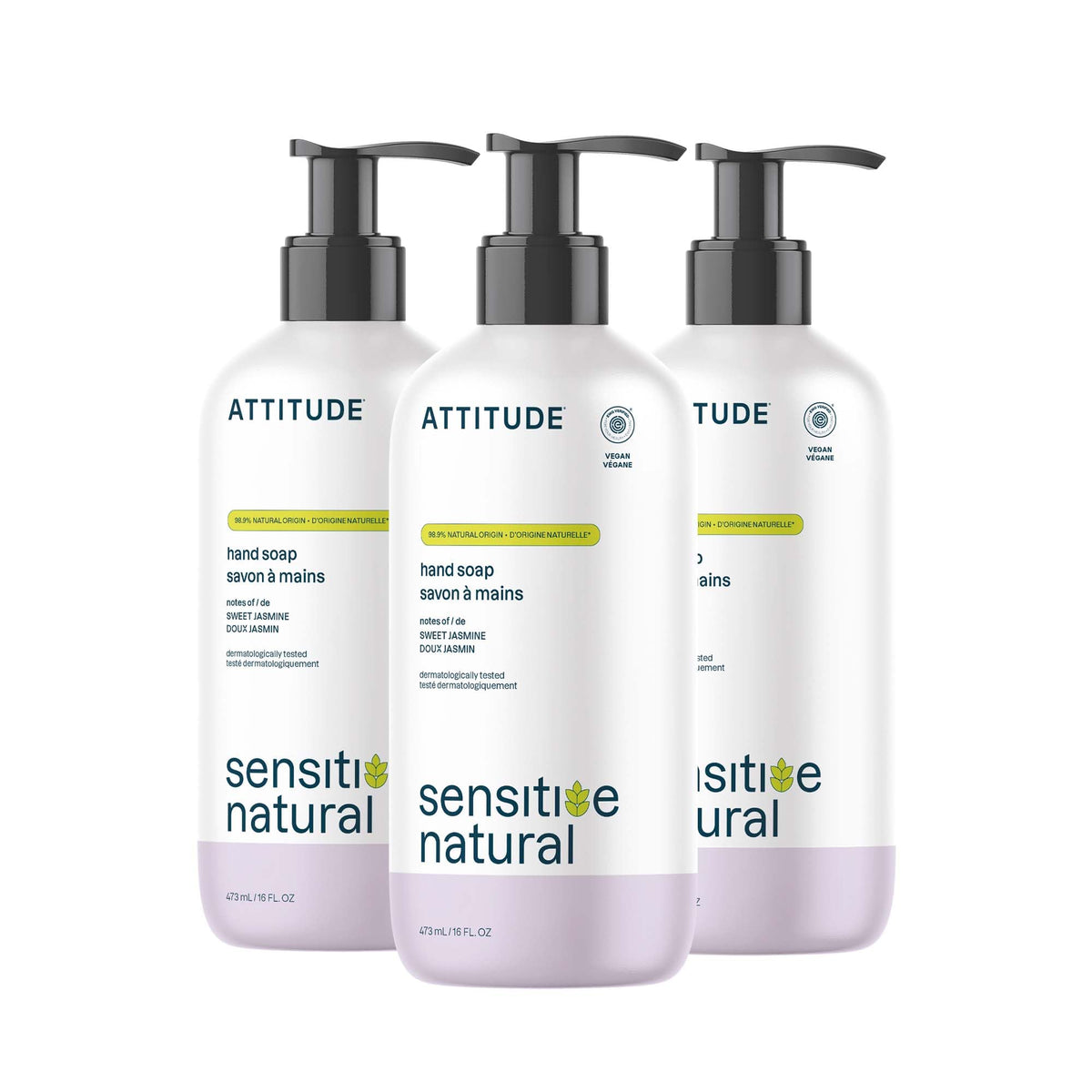 ATTITUDE Hand Soap for Sensitive Skin 16 Fl Oz front view