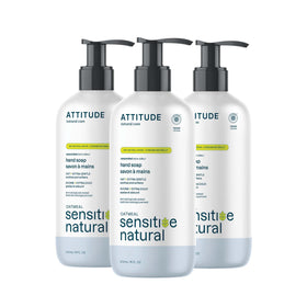 ATTITUDE Hand Soap for Sensitive Skin 16 Fl Oz Pack of 3 front view