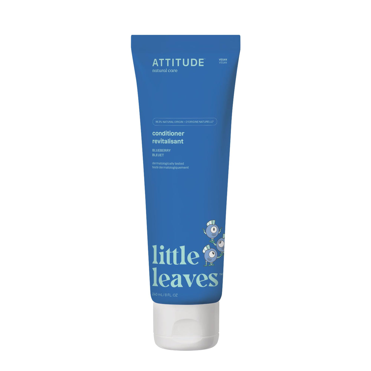 ATTITUDE Kids Conditioner 8 Fl Oz front view with blueberry scent
