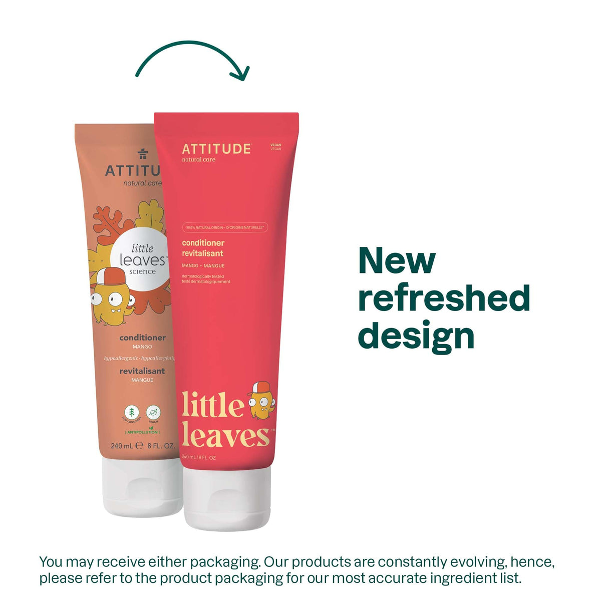 ATTITUDE Kids Conditioner bottle with mango scent