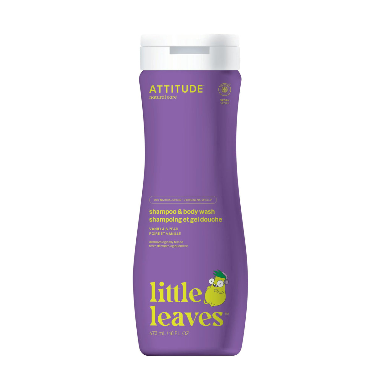 ATTITUDE Kids Shampoo and Body Wash 16 Fl Oz front view