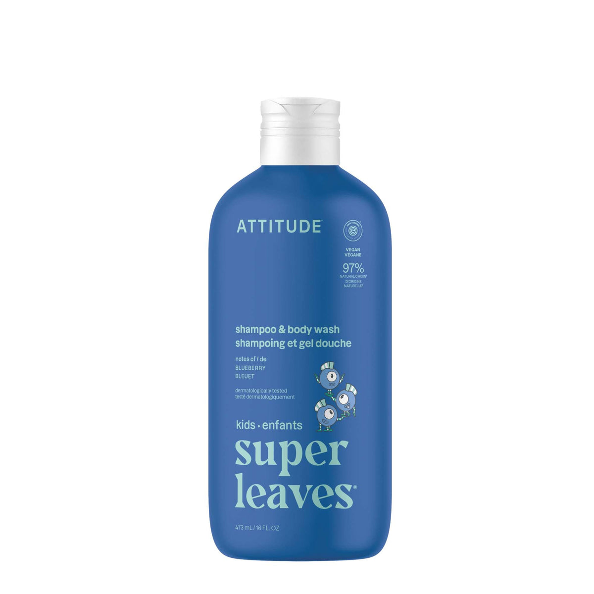 ATTITUDE Kids Shampoo and Body Wash 16 Fl Oz front view