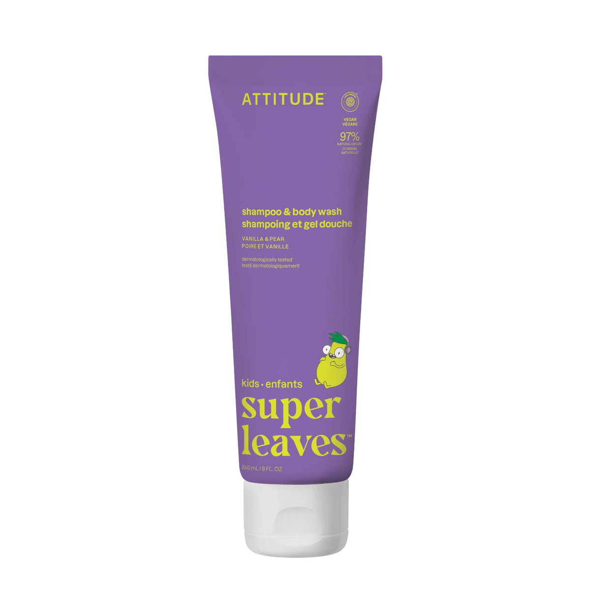 ATTITUDE Kids Shampoo and Body Wash 8 Fl Oz front view
