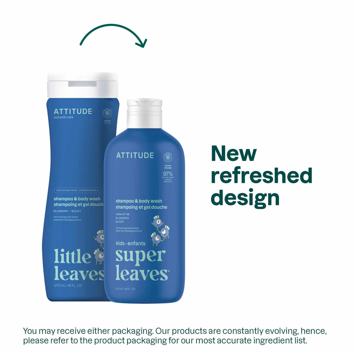 ATTITUDE Kids Shampoo and Body Wash bottle side view