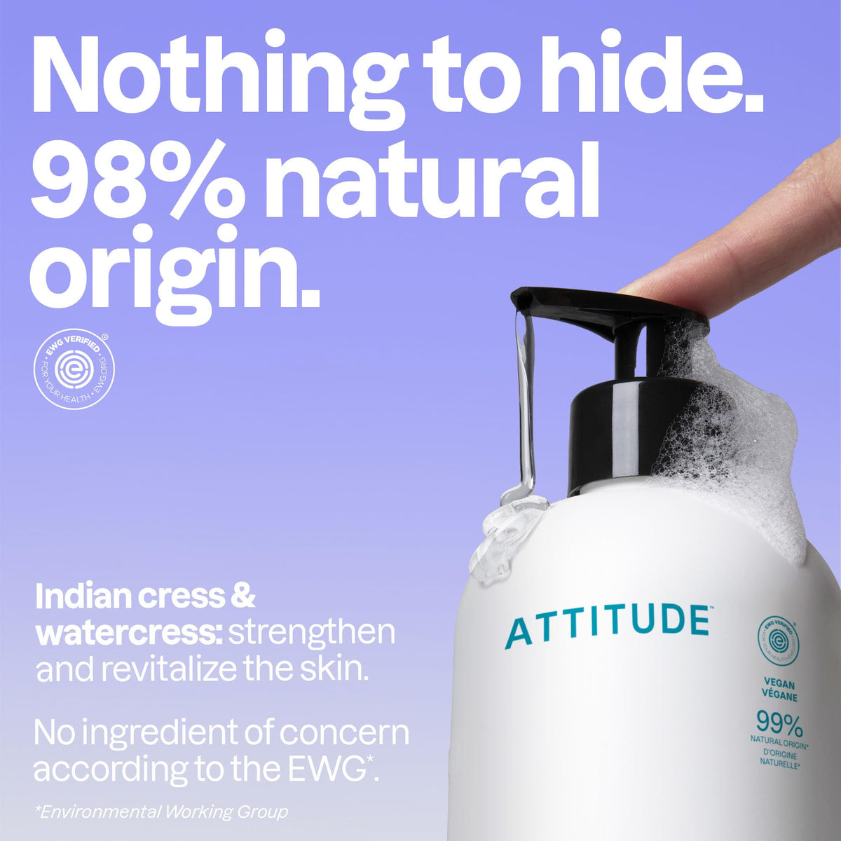 ATTITUDE Liquid Hand Soap bottle with pump