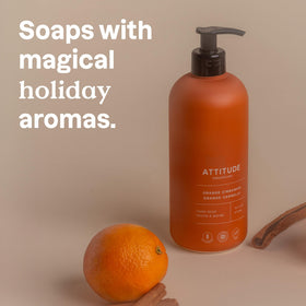 ATTITUDE Liquid Hand Soap Orange Cinnamon side view