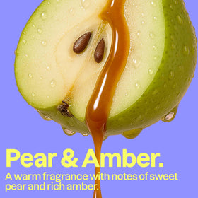 ATTITUDE Liquid Hand Soap Pear & Amber with lather on hands