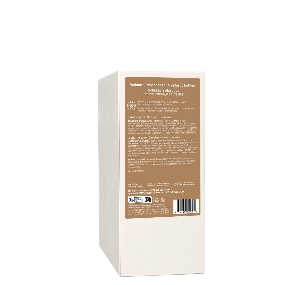 ATTITUDE Liquid Hand Soap Refill packaging and bottle