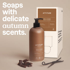 ATTITUDE Liquid Hand Soap Refill Vanilla Caramel scent close-up