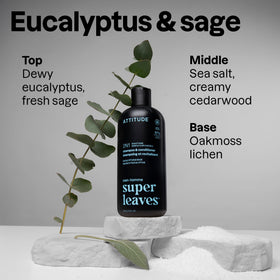 ATTITUDE Men's 2-in-1 Shampoo and Conditioner back view with ingredient list