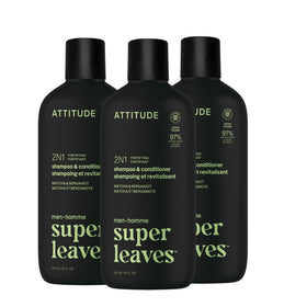 ATTITUDE Men's 2-in-1 Shampoo and Conditioner front view, 14 Fl Oz